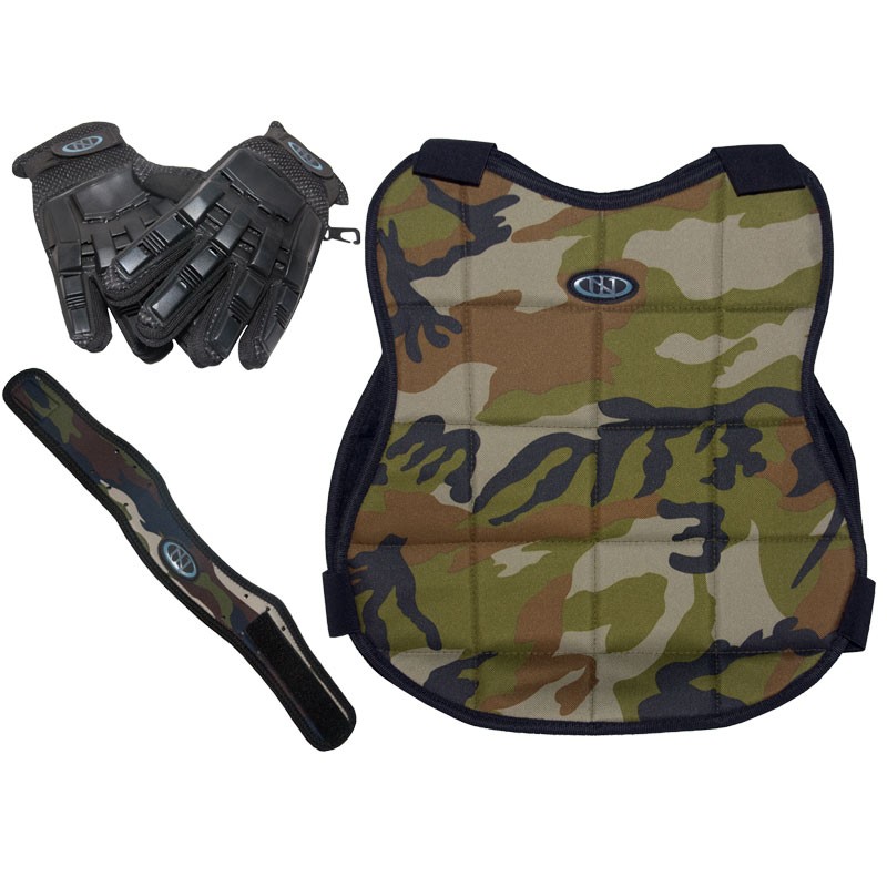 New Legion Paintball Protection Kit camo with Fullfinger Gloves